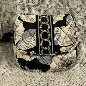 Vintage Small Vera Bradley White and Black Floral Crossbody Bag